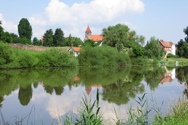 Guxhagen - Kloster Breitenau, vorn die Fulda - © RoRadln - Kurt Schmidt