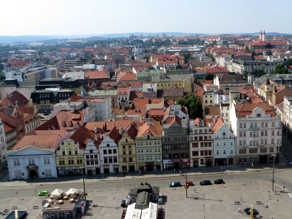 Plzen - Blick von St. Bartholom&auml;us auf Hauptmarkt - © RoRadln - Kurt Schmidt