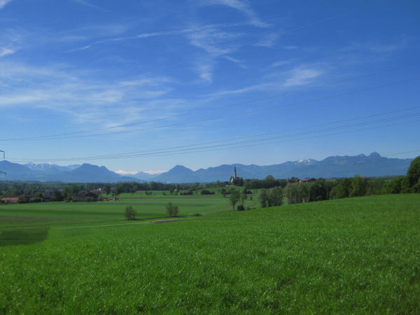 Bergblick bei Schechen - © RoRadln - Kurt Schmidt