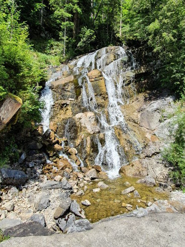 Wasserfall am Radweg: Einsiedl - Wallgau - Krün - © RoRadln - Kurt Schmidt