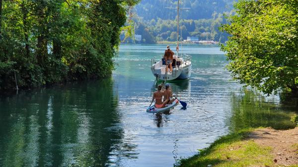 Klagenfurt - Lendkanal M&uuml;ndung in den W&ouml;rthersee - © RoRadln - Kurt Schmidt
