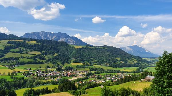 Blick ins Ennstal vom Panoramahotel Stocker - © RoRadln - Kurt Schmidt