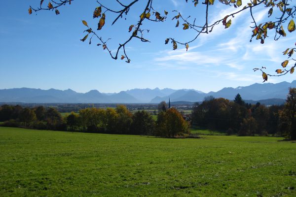 Blick auf die Alpen bei Maxhofen - © RoRadln - Kurt Schmidt