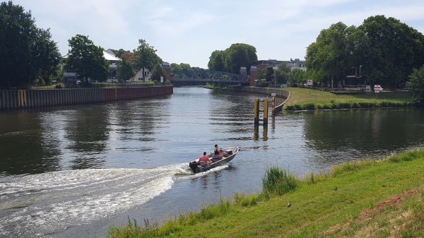 Meppen - Zusammenfluss von Hase, Ems und Dortmund-Ems-Kanal - © RoRadln - Kurt Schmidt