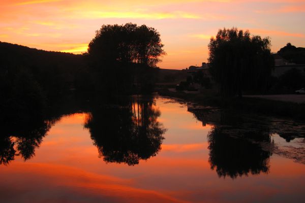 Sonnenuntergang über der Altmühl in Dollnstein - © RoRadln - Kurt Schmidt
