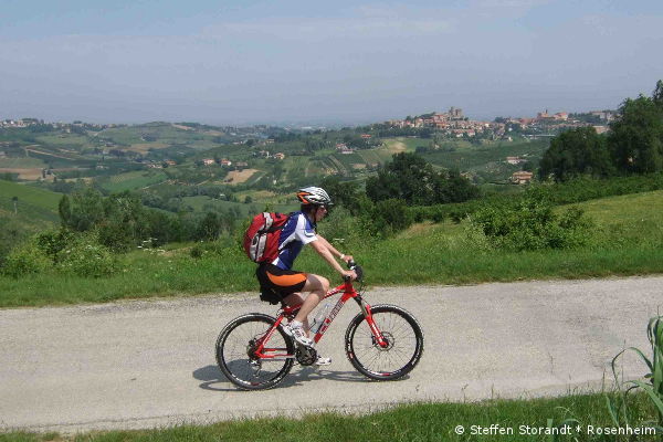 Auf dem Weg nach Roncofreddo, im Hintergrund Longiano - © RoRadln - Steffen Storandt
