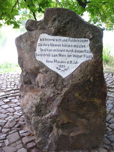 Weserstein in Hann. M&uuml;nden - © RoRadln - Kurt Schmidt
