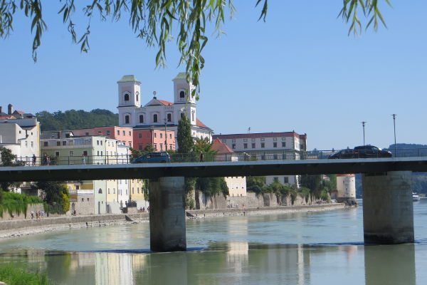 Passau - Blick &uuml;ber den Inn zur Donaum&uuml;ndung - © RoRadln - Kurt Schmidt