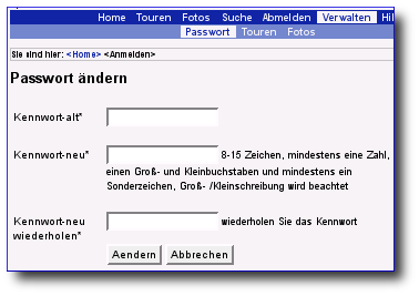 Passwort ändern Passwort ändern